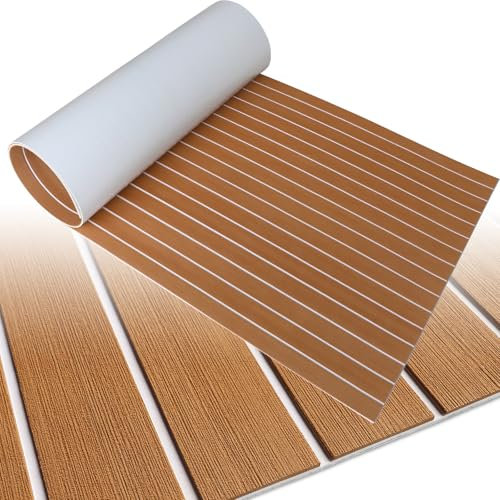 HZCHIONE Boot Bodenbelag Eva Schaum Boot Decking Faux Teak Marine Teppich Boot Bodenbelag rutschfeste Selbstklebende Schaum Boot Deck Mat Rolls Blatt für Motorboote Ponton Yacht