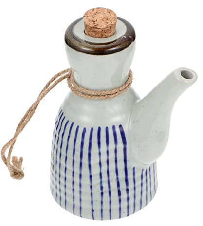 Vinagrera con tapa automática, vinagrera de salsa de soja, botella de aceite, recipiente para grasa, vinagrera de cerámica, recipiente para aceite de oliva, vinagre, salsa de soja, botella de boca anc