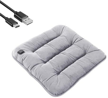 AMZLORD Car cojín de asiento con calefacción USB Potencia de grafeno almohadilla calentada 3 nivel