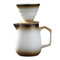 BaYuYPOO Juego de cafetera V60 de cerámica vintage para verter café en casa, cafetería, restaurante, camping, 22 onzas