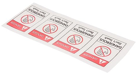 MUCKLILY 1 Jeu Autocollants De Panneau D'Avertissement Triangle D'Avertissement De Sécurité Panneau D'Arrêt Électrique Pour Autocollants Et Décalcomanies De Voiture Ne 4 pièces