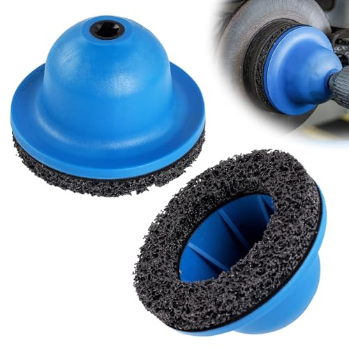 RICKMASK Radnabenschleifer Auto Kugelkopfschleifer Radnabenreiniger: Radnaben Bürste Set Innen-Ø 90 mm Außen-Ø 150 mm - Radnabenschleifer für 1/2 Reifenwechsel, Felgenreinigung & Entrosten