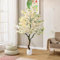 VOLDAX Cerisier Japonais Artificiel Fleurs Artificielles Fausse Plante, Arbres De Fleurs De Cerisier Roses Faits À La Main Arbre, pour Mariage Extérieur D'intérieur(White,50cm/19.7in)