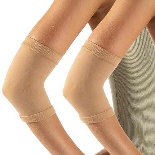 CALZITALY 1 ou 2 Pièces Manchon Bras pour Picc Line, Manchette Homme et Femme de Protection pour Glucometre, Cathéter, Termometre Médical (2 Pièces Beige, 2)