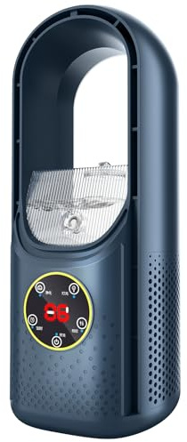 Air Cooler,Blade-Free Silent Portable Air Conditioner,Noiseless Evaporative Air Humidifier,3 in1 Desk Air Cooler 6 Wind Speeds & 6 Timers,Cooling Mist,7 LED Desk Cooler for Home Travel Office (Blue)