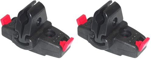 KLICKfix Zubehör Satteladapter mit Seilschlosshalter, One Size, Schwarz, 0500 (Packung mit 2)