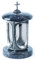Designgrab - Lampada funeraria con croce in alluminio e granito Labrador Blue Pearl con finitura anticata