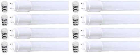 Besolis 8 x 120 cm LED Röhre T8-G13 18 Watt, 300° AUSSTRAHLUNG, 2430 LUMEN, Tageslichtweiß/Kaltweiß 6000 Kelvin, 1:1 Ersatz für 36 Watt Leuchtstoffröhren - inclusive LED Starter