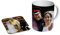Keramik-Kaffeetasse mit Untersetzer, Motiv königliche Hochzeit, Prinz Harry und Meghan Wave