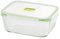 GIO'STYLE Recipiente para alimentos de cristal – 1,5 l – Cierre hermético – Rectangular – Fabricado en Italia – Apto para frigorífico, congelador, microondas – Línea 2 en 1 Cristal