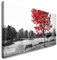 Paul Sinus Art GmbH Parkbank unter einem Baum 120x 50cm Panorama Leinwand Bild XXL Format Wandbilder Wohnzimmer Wohnung Deko Kunstdrucke
