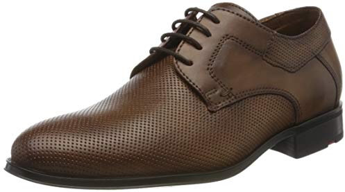 LLOYD Herren Schnürhalbschuhe Levin, Männer Businessschuhe,Derby,Normalweit,Shoes,Low-tie,schnürschuhe,schnürer,Anzugschuhe,Cognac,45 EU / 10.5 UK
