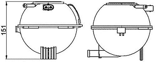 MAHLE CRT 22 000S Serbatoio di compensazione refrigerante adatto per VW Polo V (6R1/6C1)