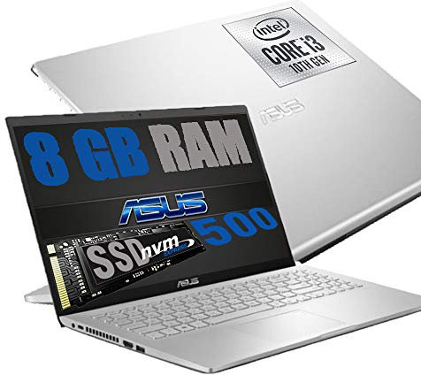 RGDIGITAL SRL Notebook Asus Silver Portatile Pc Display FHD 15.6 Cpu Intel i3-1005G1 3,4ghz /Ram 8Gb DDR4 /SSD M2 500GB /HD Graphics UHD/Hdmi Wifi Bluetooth/Windows 10 /open office
