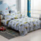 Omela Bettwäsche Bagger 140x200 Kinder Jungen Baustelle & Kräne Motiv Grau Weiß Microfaser Bettbezug Set und Kissenbezug 70x90 cm Reißverschluss Einzelbett