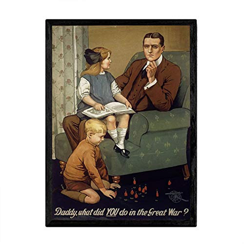 Nacnic Vintage Poster Dad tat. Blätter für Interieur mit klassischen und antiken Werbebildern zu dekorieren. Gemälde Retro-Dekor. A3