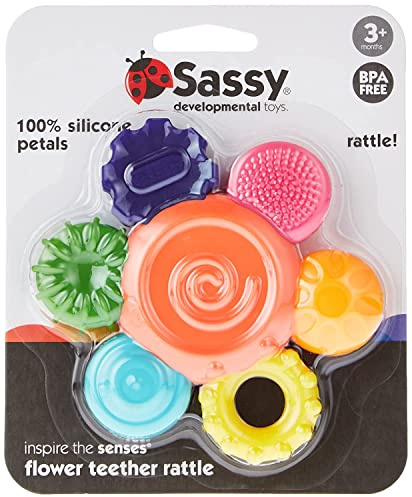 Sassy, Inspire The Senses Beißring mit Blumen, ab 3 Monaten, 1 Zählung