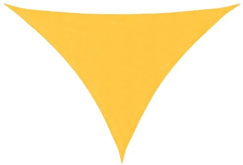 vidaXL Voile de Parasol Voile d'Ombrage Ecran Solaire de Jardin Store de Patio Terrasse Balcon Extérieur Tissu Oxford Triangulaire 5x6x6 m Jaune