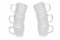 Villa d'Este Home Tivoli Juego de 6 tazas de café de cristal 90 ml, Geometrie
