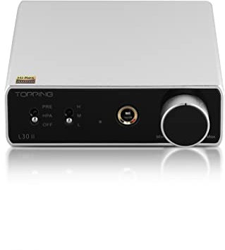 Topping L30 II NFCA Kopfhörerverstärker 3500mW×3500mW 6,35mm RCA Eingang PRE/RCA/HPA Ausgang Home Audio Stereo Desktop Vorverstärker für Kopfhörer/IEM/Ohrhörer/DAC(Silber)