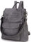 VX VONXURY Rucksack Damen, Groß Anti-Diebstahl Reiserucksack für Frauen 2 in 1 Elegant PU Leder Cityrucksack für Arbeit Schule (Grau)
