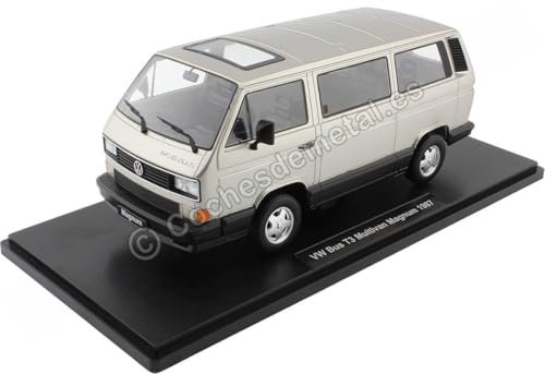 KK Scale KKDC180992 - Volks. Bus T3 Multivan Magnum Light Grey Metallic 1987 - maßstab 1/18 - Sammlerstück Miniatur