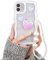 Fycyko Kompatibel mit iPhone 12 Hülle Transparent Silicone Handyhülle Perlen Armband Bracelet Design Frauen Süßes Glitter Laser Love Herz Aesthetic Mädchen Case für iPhone 12