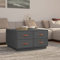 ADWOA Couchtisch Grau 80x80x45 cm Massivholz Kiefer Couchtisch Landhausstil