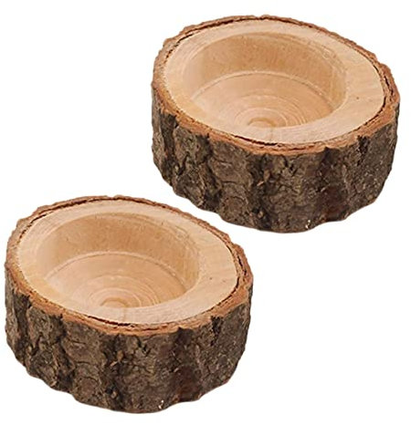 ifundom 2stücke Holz Teelichthalter Rustikaler Kerzenhalter Aus Holz Dekorative Tischkerzenhalter Für Hochzeiten Und Wohnraumdekoration