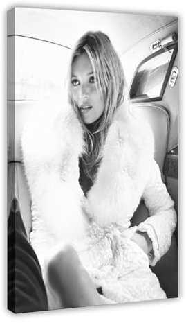 NEDOES Kate Moss Poster Leinwand Poster Schlafzimmer Dekor Sport Landschaft Büro Zimmer Dekor Geschenk Rahmenstil 60 x 90 cm