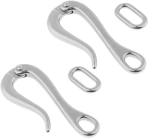 2 Stück Edelstahl 10,2 cm Schnellverschluss Pelikan Haken Schäkel für Boot Guard Rail