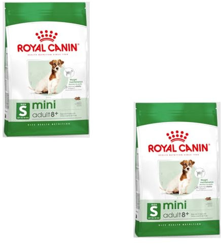 Royal Canin Mini Adult 8+ | Doppelpack | 2 x 800 g | Alleinfuttermittel für kleine Hunde (bis 10 kg) | Ab dem 8. Lebensjahr | Kann zur Unterstützung der Vitalität beitragen
