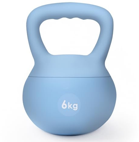 SogesHome Kettlebells Soft Kettlebell 2 kg 3 kg 5kg 6kg 8kg Professional Kugelhantel Leise Weiche Kettlebell Fitness Hantel für Heimattraining Gym Krafttraining