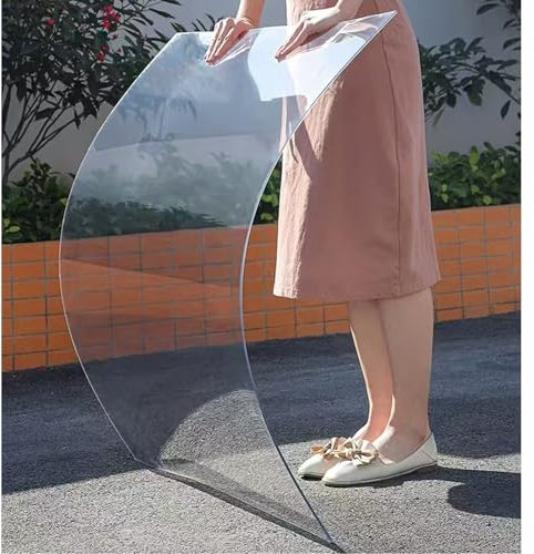 Placa de Policarbonato para Invernadero de Jardín, Placa de Techo de PVC Transparente, Placa de Plexiglás Rígido, Panel de Protección para Escaleras/Tragaluz