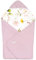 LIONELO Travel Swaddle Blanket Couverture Chaude pour Siège Auto, Porte-bébé, Poussette Toute l'Année Couverture Douce pour Bébé 90x90 cm Fermeture Velcro, 100% Coton (Pink)
