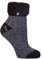 HEAT HOLDERS Ladies Lounge Feather Turn Over Cuff Slipper Socks Pack of 1 Queenstown Dark Navy 4-8