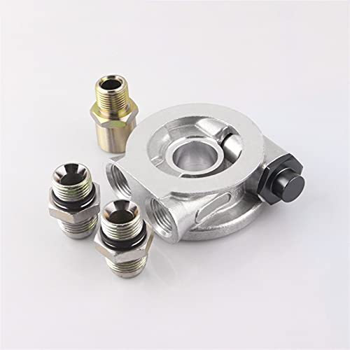 ZAPYVET Placa de termostato de Enfriador de Aceite Universal AN10, Placa de sándwich de Aceite, Adaptador de Filtro de Aceite M20x1.5 Filtro de Motor de Aire de Coche(M20 1.5)