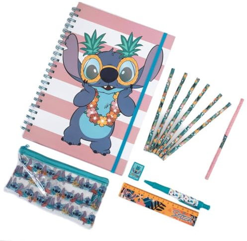 Pyramid International, Lilo & Stitch (Aloha Hawaii) A4 Bumper Stationery Set – Complete Set for Creativity and Organization, One Size