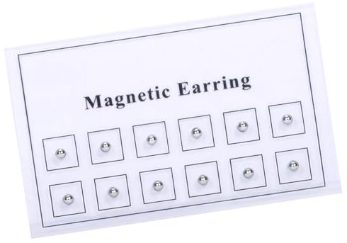 AVYRING 12stk Falsche Nasenstecker, Nicht-Piercende Magnetische Stecker für Frauen, Edelstahl Magnetische Ohrringe für Männer Falsches Nasenpiercing mit Silber Nasensteckern