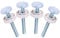 4 Pack Baby Gate Extra Long M10(10mm), Spindle Rods Bolts for Pressure Mounted Gates Threaded Spindle Rods Baby Gates Stairs Rods with Anti-Slip Ends Replacement for Baby and Pet Safety Gates