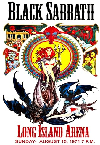 Black Sabbath at Long Island Arena 1971 - Poster, 30 x 40 cm