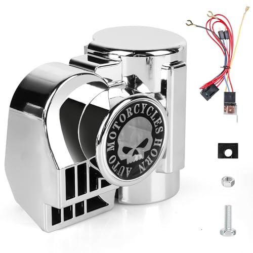 Auto Sirene Horn Hupe 12V Kit, Druckluft Hupen Kit, Lauter Schneckenhorn für Elektrische Luft Boot, Pickup Jeep