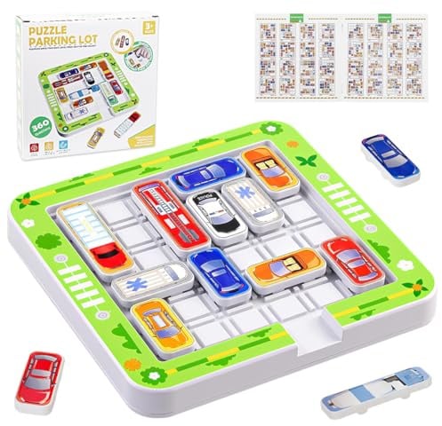 Auto Labyrinth Spiel,Logikspiele ab 6 Jahre, Parkspiele, Auto Spielzeug Stauspiel Logikspiel mit 360 Levels,Denken Logik Puzzle Spiele ab 3 4 5 6 7 8 Jahren,Kinderspielzeug Famili,Reise,Geduldspiel