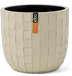 Capi Europe - Blumentopf Kugel Blocks - 14x13 - Beige - Blumentopf für drinnen - CAPI Indoor - BBSBE132