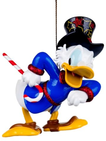 Christmas Inspirations by Disney Home Christbaumfigur 3D Dagobert Duck 12cm Resin Christbaumkugel - Ornament - Offiziell lizenziert - Weihnachtskugel Dekofigur für Weihnachtsbaum & Geschenkidee