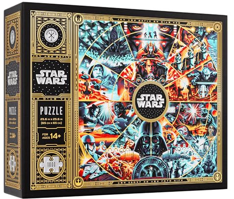Star Wars Multi-Dimensionales Puzzle (1000 Teile) von Theory11 | Lucasfilm offizielles Sammlerstück mit Tragetasche. Material: Spanplatte