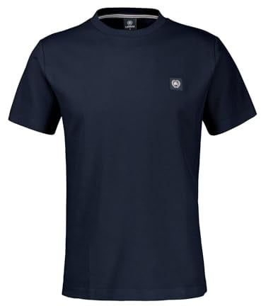 LERROS Herren T-Shirt mit Rundhals-Ausschnitt (DE/NL/SE/PL, Alphanumerisch, XL, Regular, Regular, Navy)