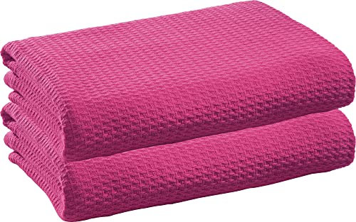 Erwin Müller Sommerdecke Siena im 2er-Pack, Baumwolldecke pink Größe 100x150 cm - luftig-leicht, weiche Qualität, sehr angenehm - 100% Baumwolle