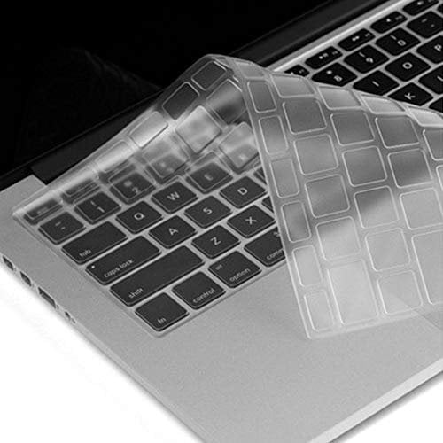 Se7enline Compatible with Clear Macbook Keyboard Cover TPU Protector (EU/UK Layout) for MacBook Air 13 & MacBook Pro 13 15 17 with/without Retina Display (Not fit 2016/2017/2018/2019 Macbook Pro)