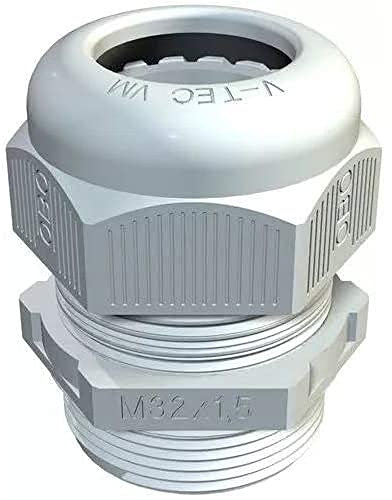 OBO® Bettermann Hutmutterkabelverschraubung M25, metrisches Gewinde, lichtgrau 25 Stück